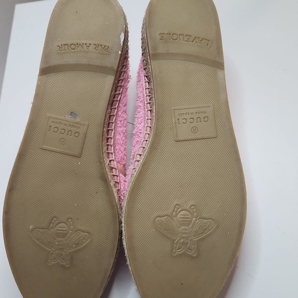 GUCCI  Soft Terry PINK  Espadrille Shoes Size 38 EU So Chic! - Picture 8 of 16
